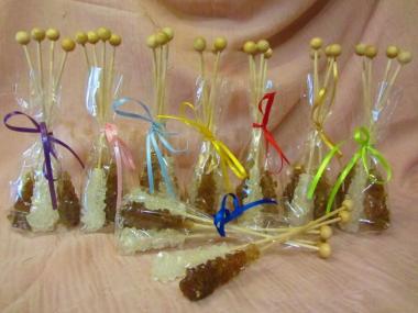 Kandis Stäbchen 4 Stück (2x weiss & 2x braun)