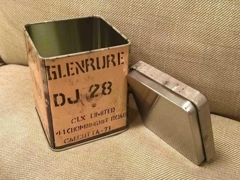 Tee Dose 100g Holzkiste Design